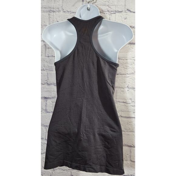 Balance Collection Gray Blue Floral Racerback Top Large Built In Bra Lightweight - Picture 3 of 4